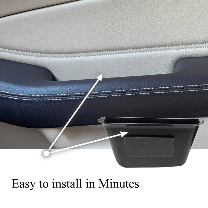 Vesul 4pcs Door Organizer Storage Tray Compatible with Mercedes-Benz ML-Class GL-Class 2012-2019 / GLE-Class GLS-Class 2017-2019 Grab Handle Tray Armrest Storage Box Phone Container ABS Tray Insert - Image 5